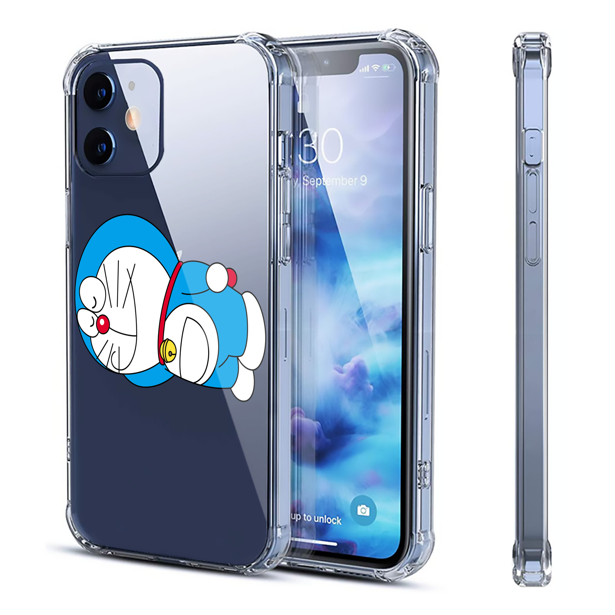 （画像用） ドラえもん Doraemon 【iPhone 12シリーズ対応】透明スマホケース（クリアソフトケース）